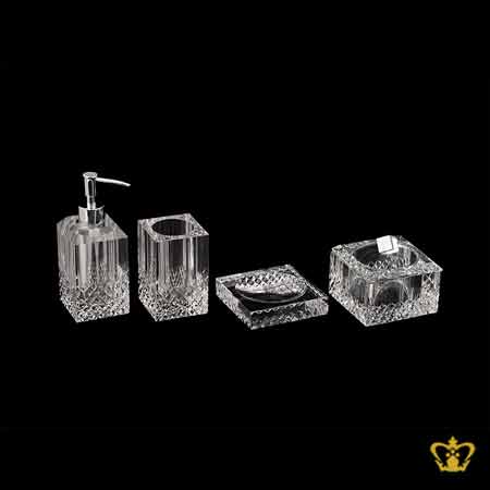 Handcrafted-diamond-cuts-crystal-bath-accessories-a-sophisticated-matching-set
