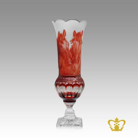 Personalized-Crystal-Vase-with-Horse