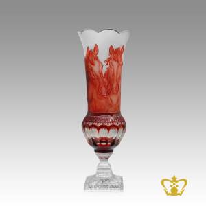 Personalized-Crystal-Vase-with-Horse