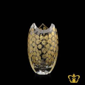 Islamic-alluring-crystal-vase-with-lovely-Arabic-golden-word-calligraphy-Asma-Al-husna-hand-engraved-Ramadan-Eid-special-occasions-souvenir-gift