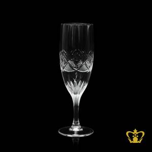 Crystal-champagne-flute-hand-carved-intense-exquisite-pattern