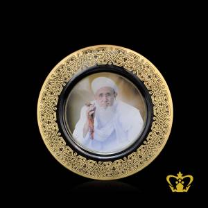 Decorative-crystal-centerplate-of-Moulana-religious-souvenir-gift-for-Bohra-community