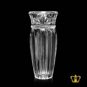 CRYDR-VASE-30CM-CARTHAGE-CLEAR-KAY-CUT-TOP-SIDE