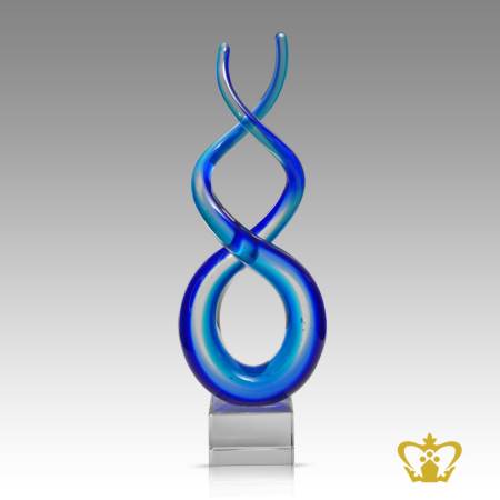 PRE-SNAKE-TROPHY-35CM-S-SHAPE-BLUE