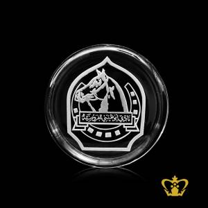 ROUND-PAPER-WEIGHT-3-5INX20MM-HORSE-HEAD