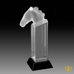 Personalized-Crystal-Horse-Cutout-Trophy-With-Black-Base-Customized-Logo-Text