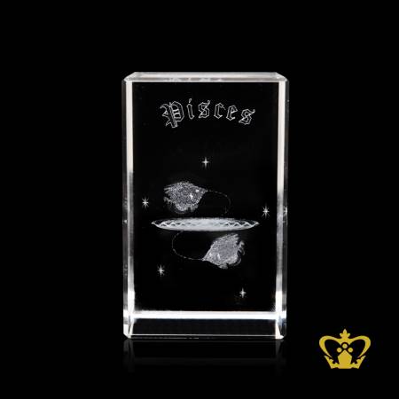 Pisces-zodiac-3D-laser-crystal-cube-Astrology-gift-friends-birthday-customized-logo-text