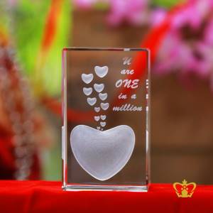 Heart-Shape-3D-Engraved-Text-You-Are-One-In-A-Million-Valentines-Day-Gift-2d-3d-Customized-Personalized-Text-Word-Engrave-Etched-Printed-Gift-Special-Occasion-For-Her-For-Him-Valentines-Day-Wedding