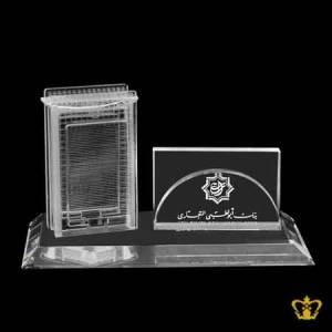 Personalized-Crystal-Desktop-Business-Card-Holder