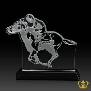 Personalized-Crystal-Horse-Rider-Cutout-Trophy-with-Black-Base-Customized-Logo-Text