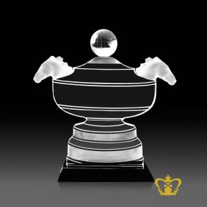 Personalized-crystal-horse-cup-trophy-two-horse-head-and-globe-with-black-base