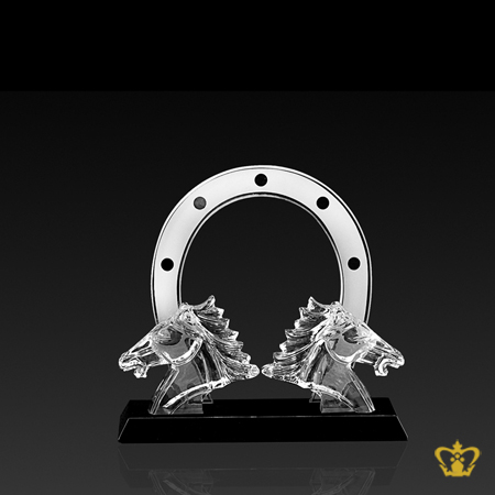 Personalize-crystal-horse-trophy-two-horse-head-with-black-crystal-base