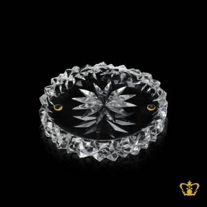 Personalized-crystal-paper-weight-for-desktop-handcrafted-with-elegant-intense-star-pattern-cuts