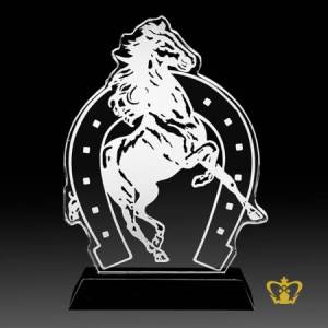 Personalized-Crystal-Horse-Cutout-Trophy-with-Black-Base-Customized-Logo-Text