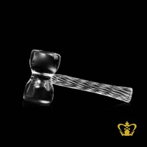 Personalized-crystal-replica-of-hammer-customized-text-engraving-logo