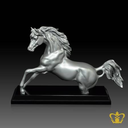 Metal-Horse-Replica-With-Wooden-Base