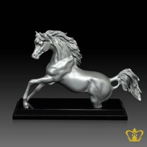 Metal-Horse-Replica-With-Wooden-Base