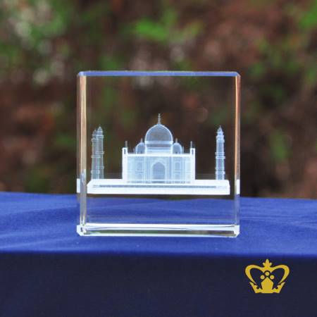 Crystal-rectangular-cube-3D-Laser-Engraved-The-Taj-Mahal-one-of-the-wonders-of-the-world-tourist-souvenir-gift