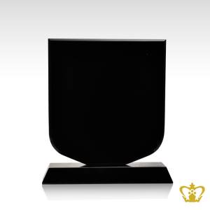 Black-Colored-Crystal-Logo-Cutout-Award-Trophy-Memento-With-Base-Customized-Logo-Text