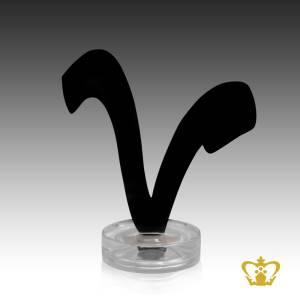 Personalized-crystal-trophy-with-sand-inside-round-base-customize-text-logo-engraving
