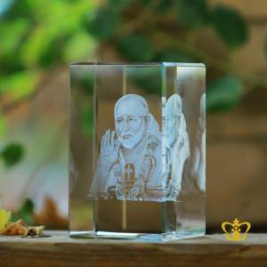 Crystal-rectangular-cube-Laser-Engraved-Sai-Baba-of-Shirdi-religious-souvenir-gift