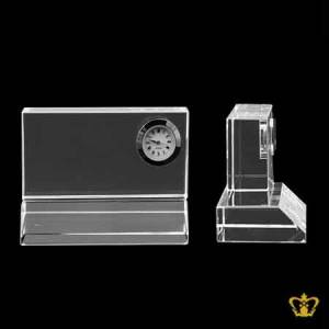 Personalized-Crystal-Name-Plates-with-clock-for-desk-desktop-customized-with-your-name-designation-logo