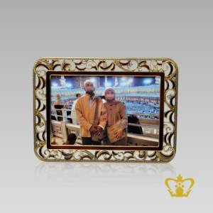 Holy-kaaba-and-two-person-color-printed-decorative-rectangular-photo-frame