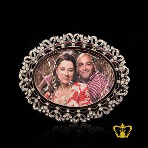 Couple-picture-color-printed-decorative-oval-photo-frame