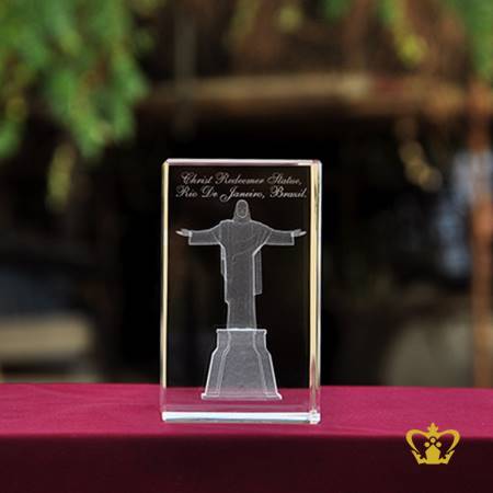 Christ-The-Redeemer-Statue-Brazil-3D-Laser-engraved-crystal-cube-for-souvenir-tourist-gift