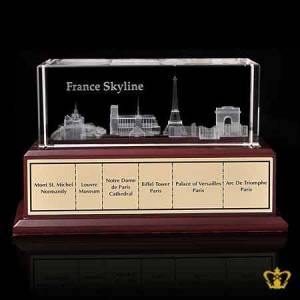 France-Famous-historical-Landmark-Structure-3D-Laser-Engraved-Skyline-Crystal-Cube-Corporate-Gift