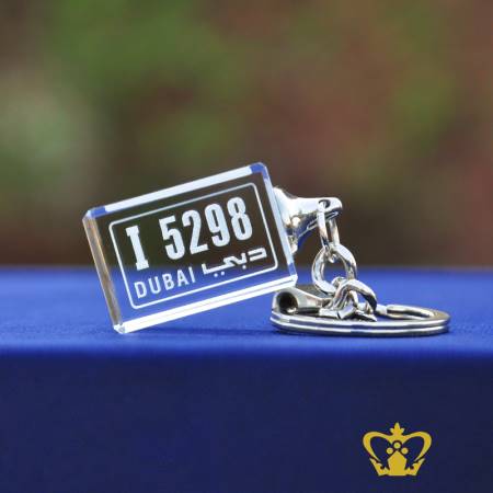 Crystal-Cube-Key-Chain-2D-Laser-engraved-with-Vehcile-Number-plate-Personalized-Gift-For-Friends-Family