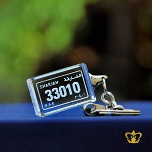 Crystal-Cube-Key-Chain-2D-Laser-engraved-with-Vehcile-Number-plate-Personalized-Gift-For-Friends-Family