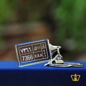 Crystal-Cube-Key-Chain-2D-Laser-engraved-with-Vehcile-Number-plate-Personalized-Gift-For-Friends-Family