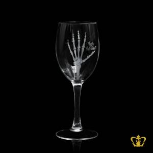 Manufactured-artistic-red-wine-glass-theme-Happy-Halloween-engraved