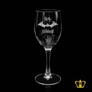 Manufactured-artistic-red-wine-glass-theme-Happy-Halloween-engraved