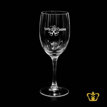 Manufactured-Crystal-Wine-Glass-with-Theme-Merry-Christmas