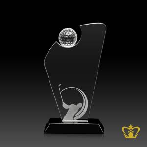 Personalized-Crystal-Golf-Winners-Trophy-Stands-On-Black-Crystal-Base-Customized-Text-Engraving-Logo