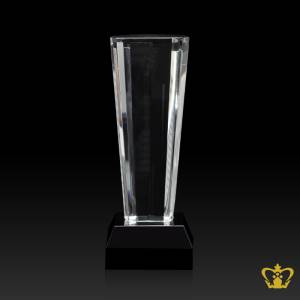 Crystal-trophy-facet-cuts-customized-black-base-logo-text-