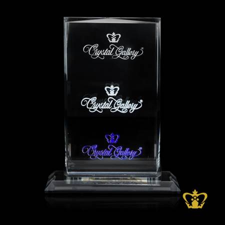Customized-Crystal-Rectangular-Plaque-Memento-Logo-Engrave-With-Clear-Crystal-Base