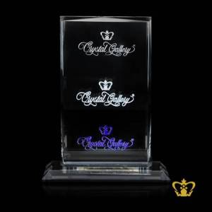 Customized-Crystal-Rectangular-Plaque-Memento-Logo-Engrave-With-Clear-Crystal-Base