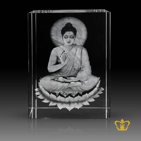Crystal-cube-with-Gautama-Buddha-3D-laser-engraved-holy-occasions-Vesak-Buddhist