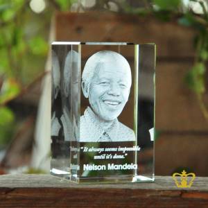 3D-laser-engraved-crystal-rectangular-cube-Nelson-Mandela-with-his-most-popular-quotes-etched