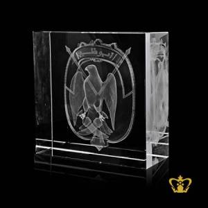 Abu-Dhabi-police-logo-3D-laser-engraved-crystal-cube