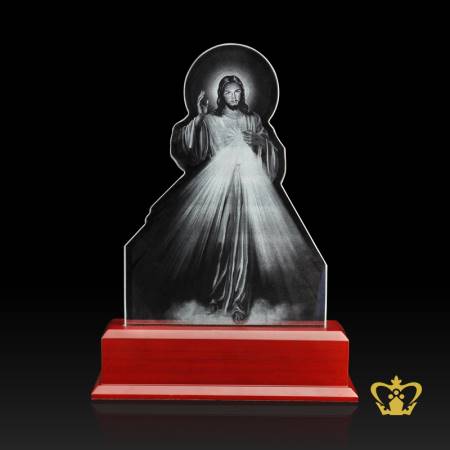 CG-JESUS-CUTOUT-12X8-5INC-LASER-2D-W-WOODEN-BASE