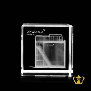 Crystal-cube-engrave-with-DP-world-in-3D-laser-customize-text-and-logo