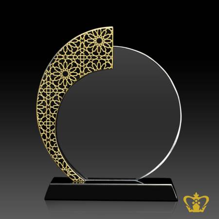 BLG-CIRCLE-TROPHY-CLEAR-BLACK-8IN