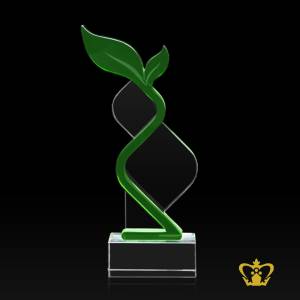 CG-LEAF-TROPHY-11IN-GREEN-CLEAR