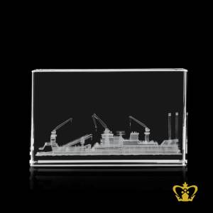 Crystal-cube-with-3D-laser-engraved-oil-rig-platform-