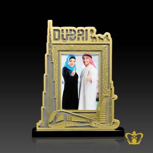 Personalized-crystal-Dubai-frame-replica-with-black-base-customized-logo-text