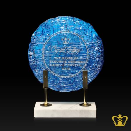 HHC-CRYSTAL-ROUND-PLATE-10IN-W-MARBLE-BASE